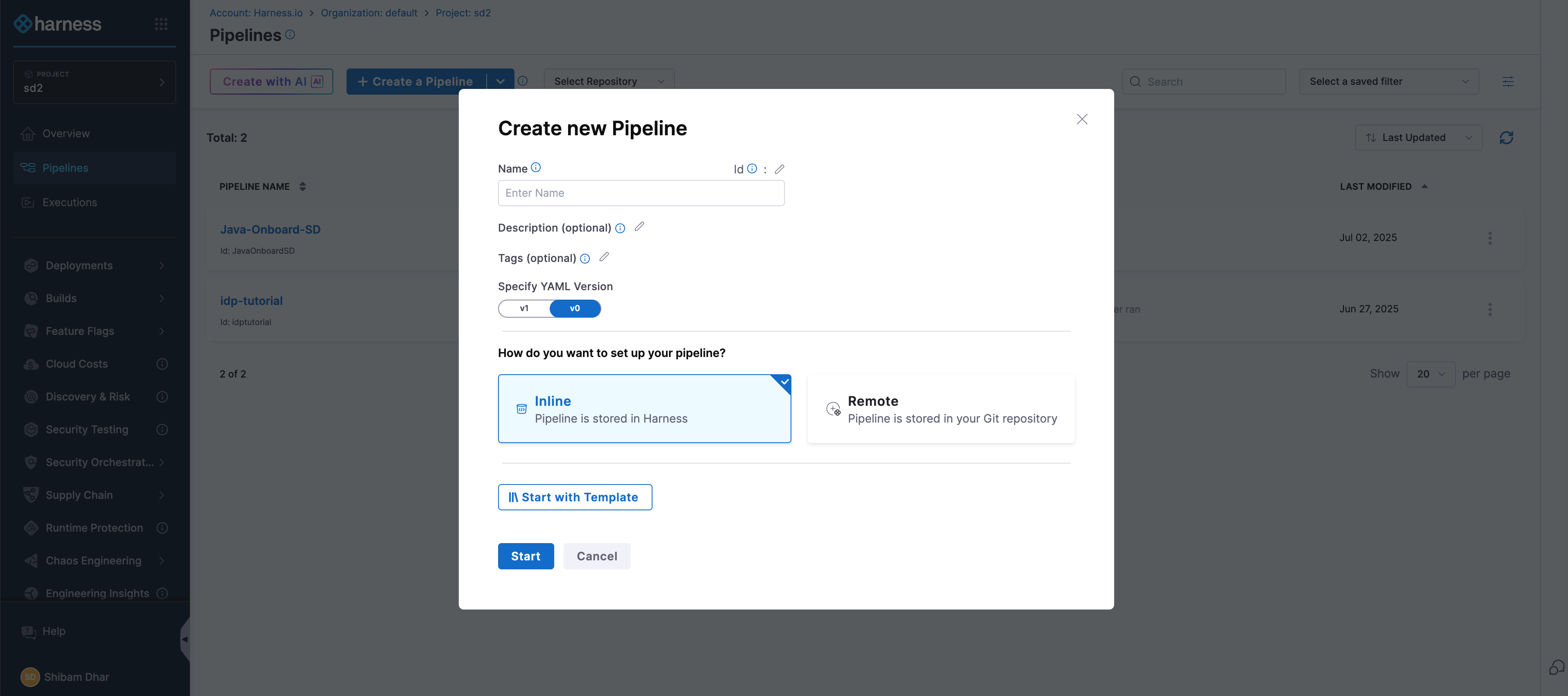 Create Pipeline